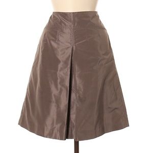 VINTAGE J. Crew 2008 Y2K Bronzed Gray Silk A-Line Skirt Style 98827 Size 6